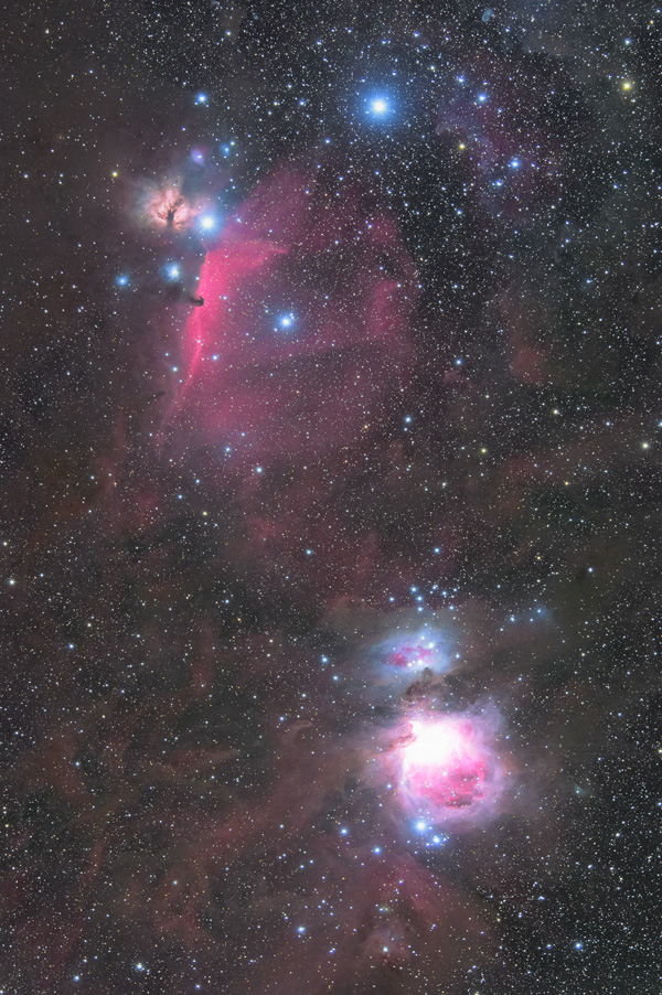 オリオン座中央部の星雲 デジタル一眼レフカメラ 天体写真の世界